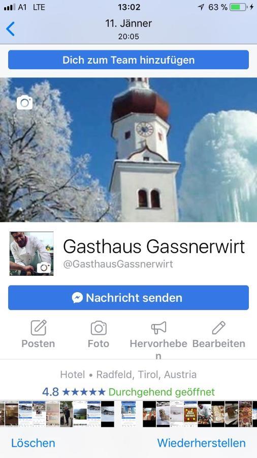 Hotel Gassnerwirt Radfeld Exterior foto